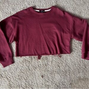 Forever 21 Red cropped sweatshirt